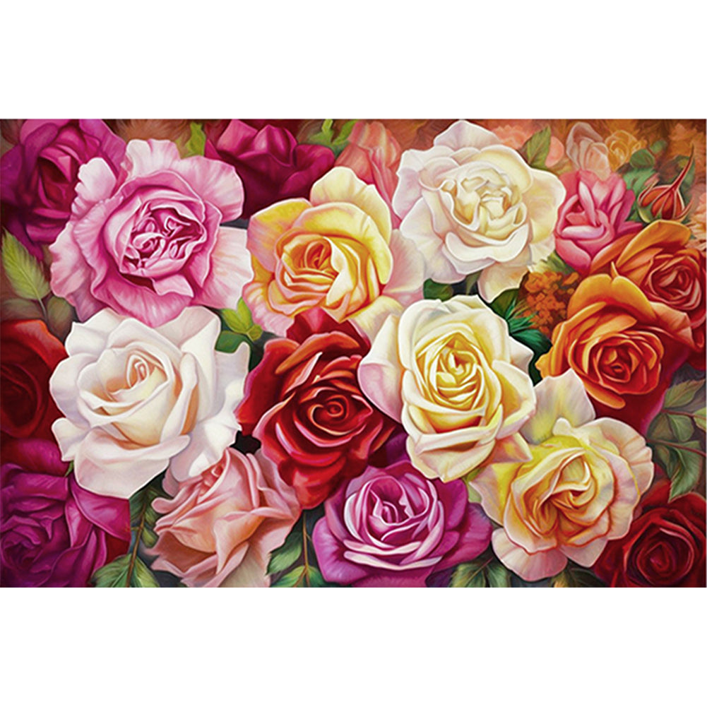 Roses - 11CT Stamped Cross Stitch 60*40CM