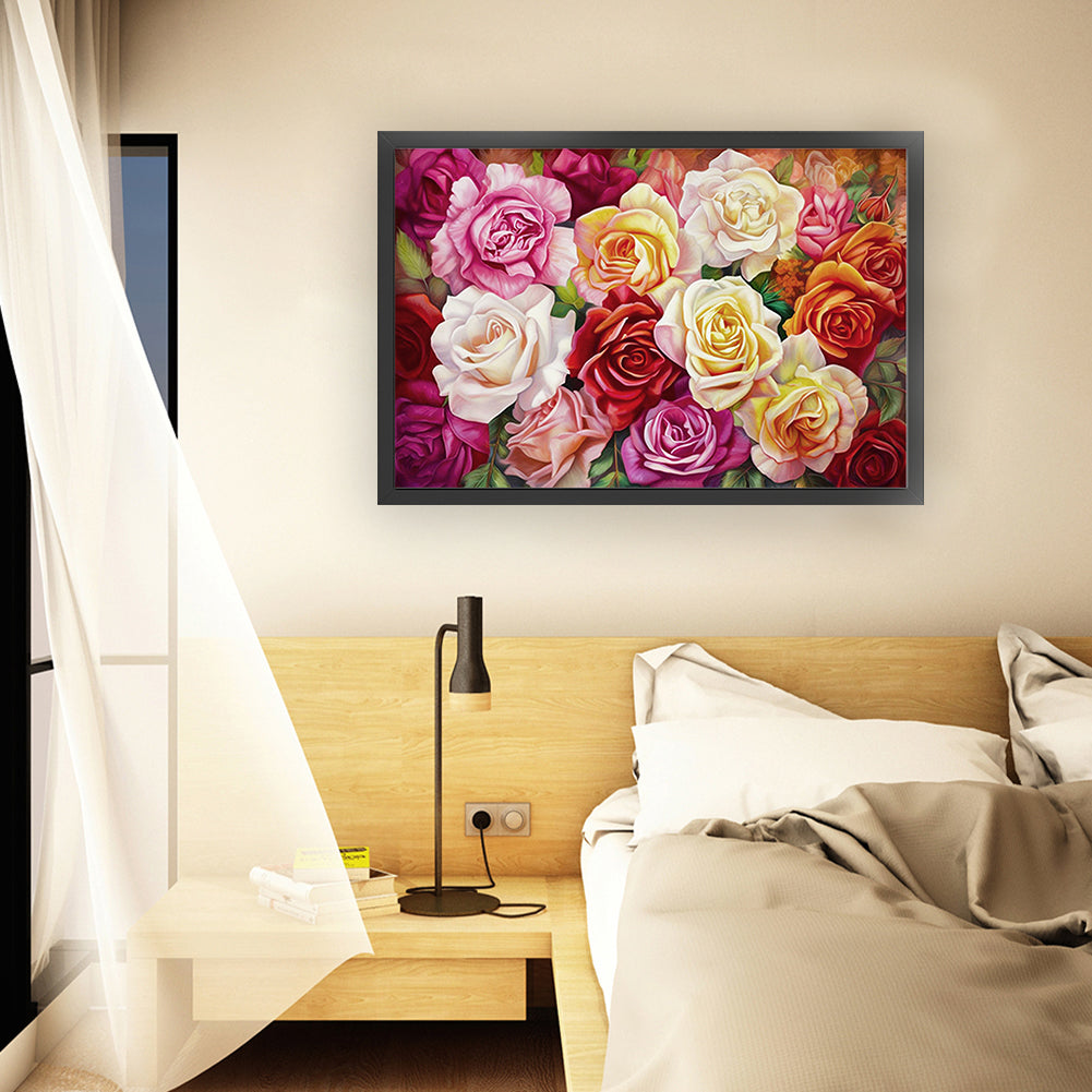 Roses - 11CT Stamped Cross Stitch 60*40CM