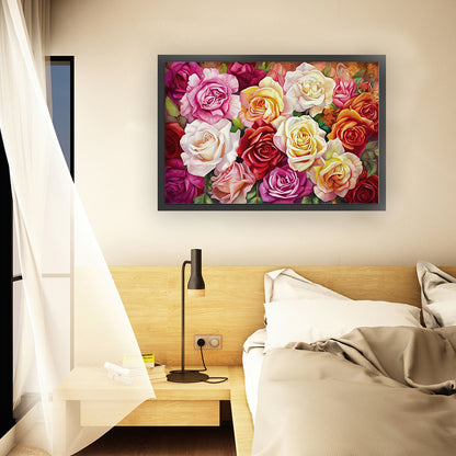 Roses - 11CT Stamped Cross Stitch 60*40CM