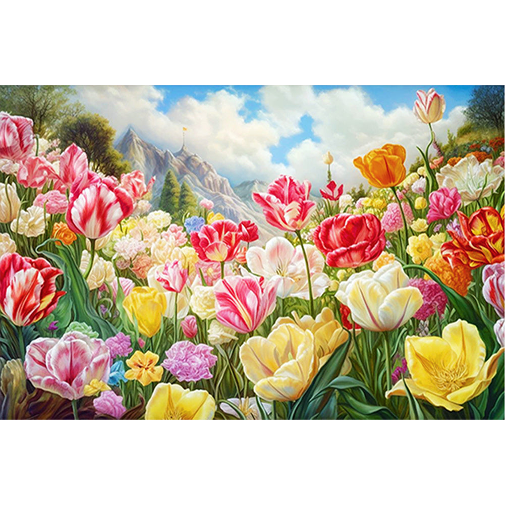 Tulip - 11CT Stamped Cross Stitch 60*40CM