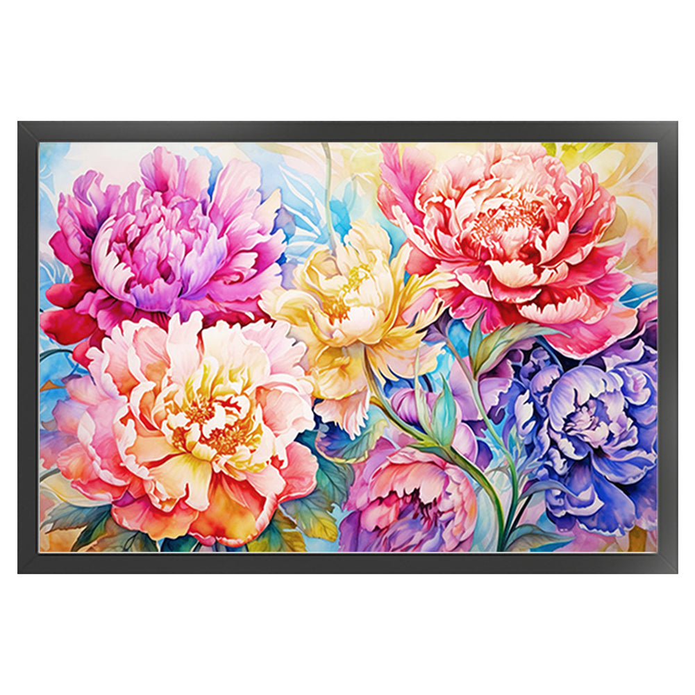 Peony - 11CT Stamped Cross Stitch 60*40CM