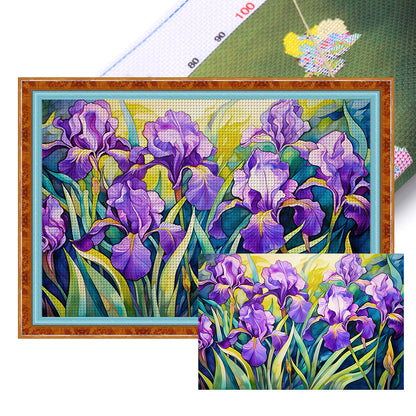 Iris - 11CT Stamped Cross Stitch 60*40CM