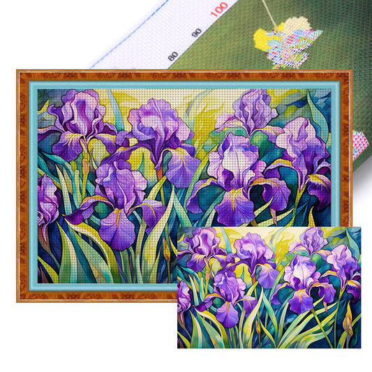 Iris - 11CT Stamped Cross Stitch 60*40CM