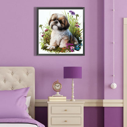 Bichon Frise - Full Round Drill Diamond Painting 40*40CM