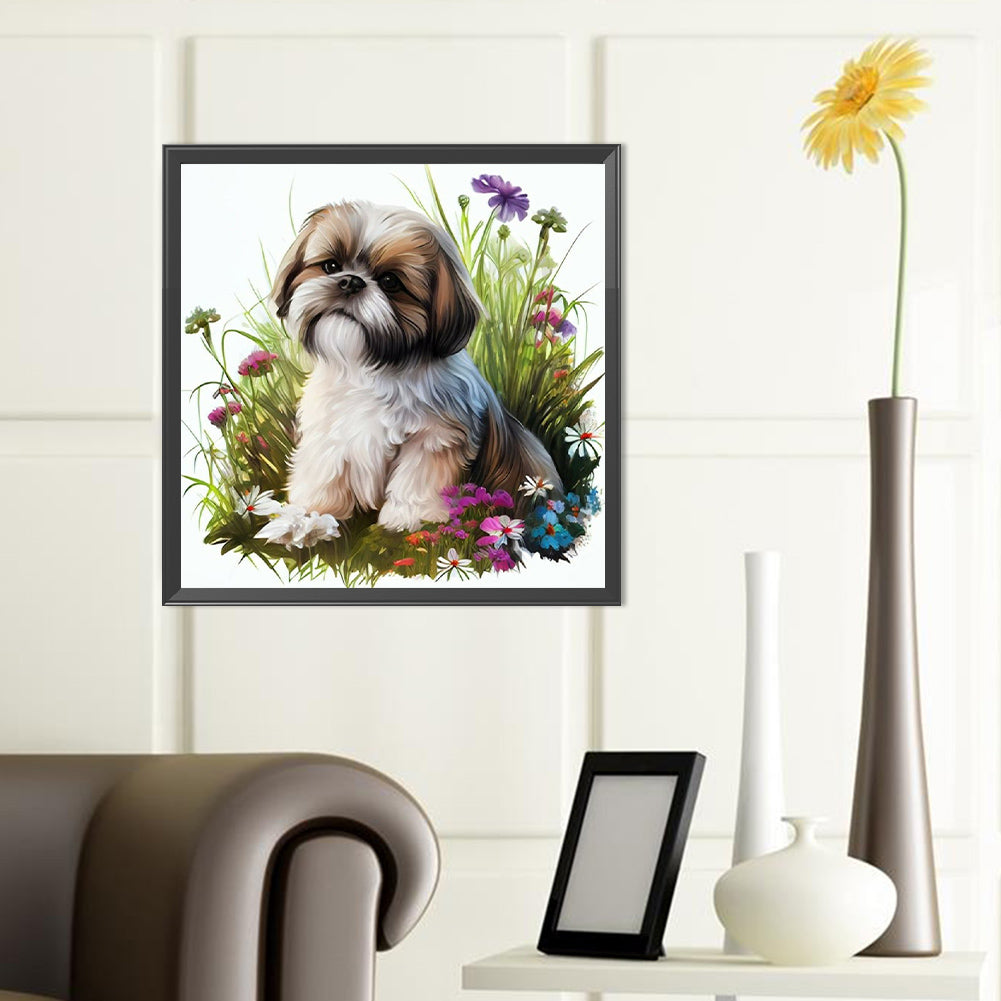Bichon Frise - Full Round Drill Diamond Painting 40*40CM