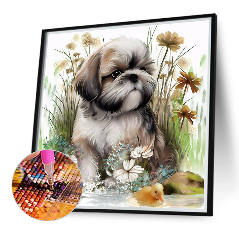 Bichon Frise - Full Round Drill Diamond Painting 40*40CM