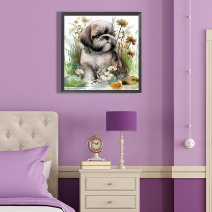 Bichon Frise - Full Round Drill Diamond Painting 40*40CM