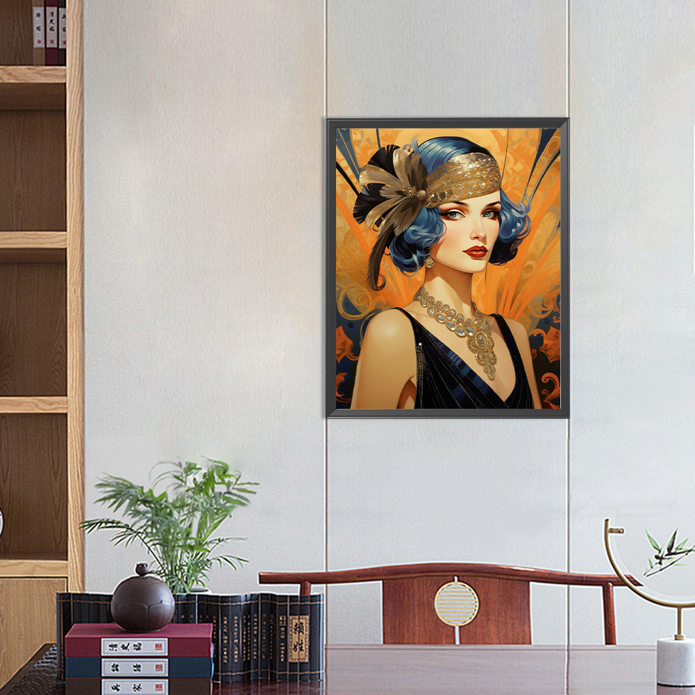 Charming Woman - Full Round Drill Diamond Painting 40*50CM