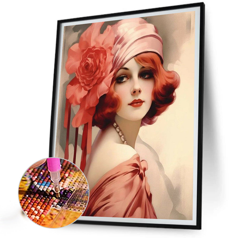 Charming Woman - Full Round Drill Diamond Painting 40*50CM