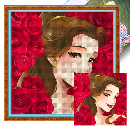 Disney Princess Belle - 11CT Stamped Cross Stitch 50*50CM