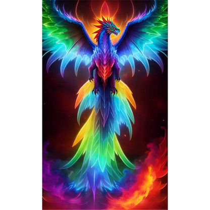 Colorful Flying Dragon - 11CT Stamped Cross Stitch 40*65CM