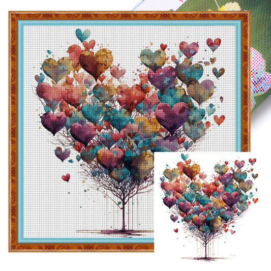 Love - 16CT Stamped Cross Stitch 40*40CM