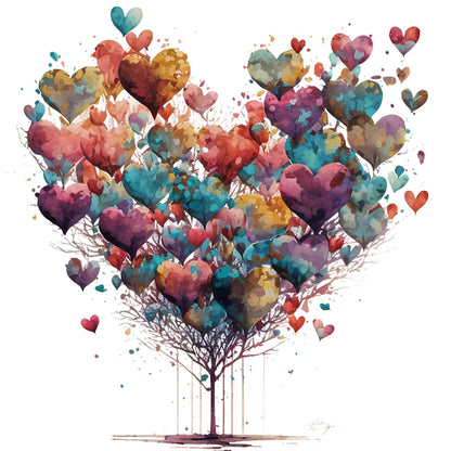 Love - 16CT Stamped Cross Stitch 40*40CM