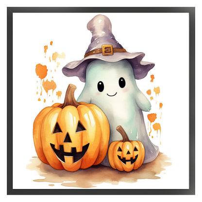 Halloween Pumpkins And Imps - 18CT Stamped Cross Stitch 25*25CM