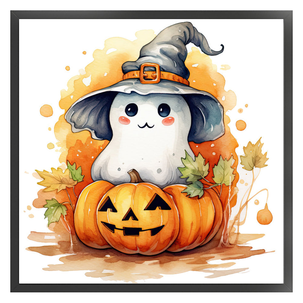 Halloween Pumpkins And Imps - 18CT Stamped Cross Stitch 25*25CM