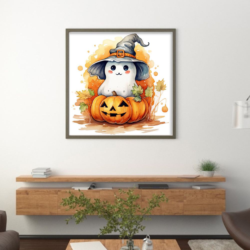 Halloween Pumpkins And Imps - 18CT Stamped Cross Stitch 25*25CM