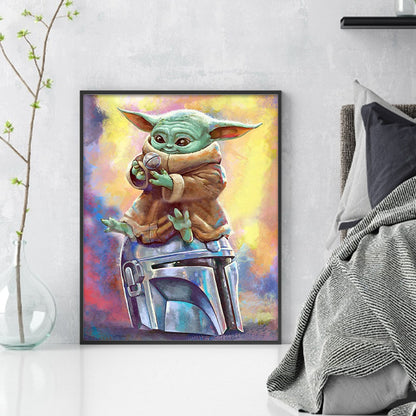 Yoda - 14CT Stamped Cross Stitch 40*50CM