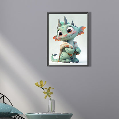 Cute Winter Dragon - Full Square Drill Diamond Painting 30*40CM