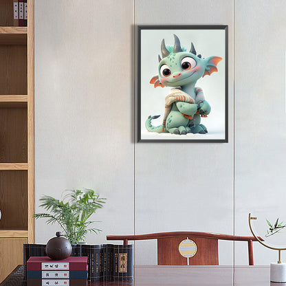 Cute Winter Dragon - Full Square Drill Diamond Painting 30*40CM