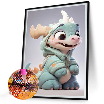 Cute Winter Dragon - Full Square Drill Diamond Painting 30*40CM