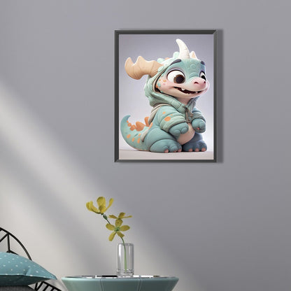 Cute Winter Dragon - Full Square Drill Diamond Painting 30*40CM