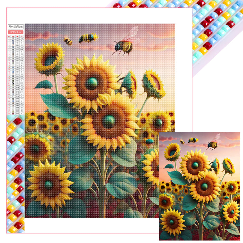 Sunflower - Full Square Drill Diamond Painting 30*40CM