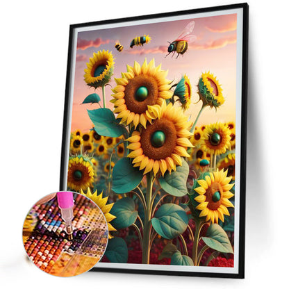 Sunflower - Full Square Drill Diamond Painting 30*40CM