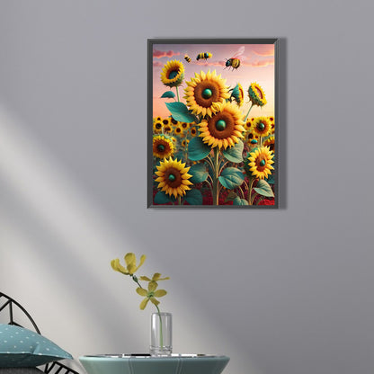 Sunflower - Full Square Drill Diamond Painting 30*40CM