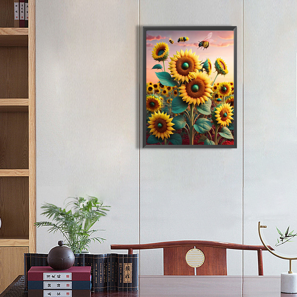 Sunflower - Full Square Drill Diamond Painting 30*40CM