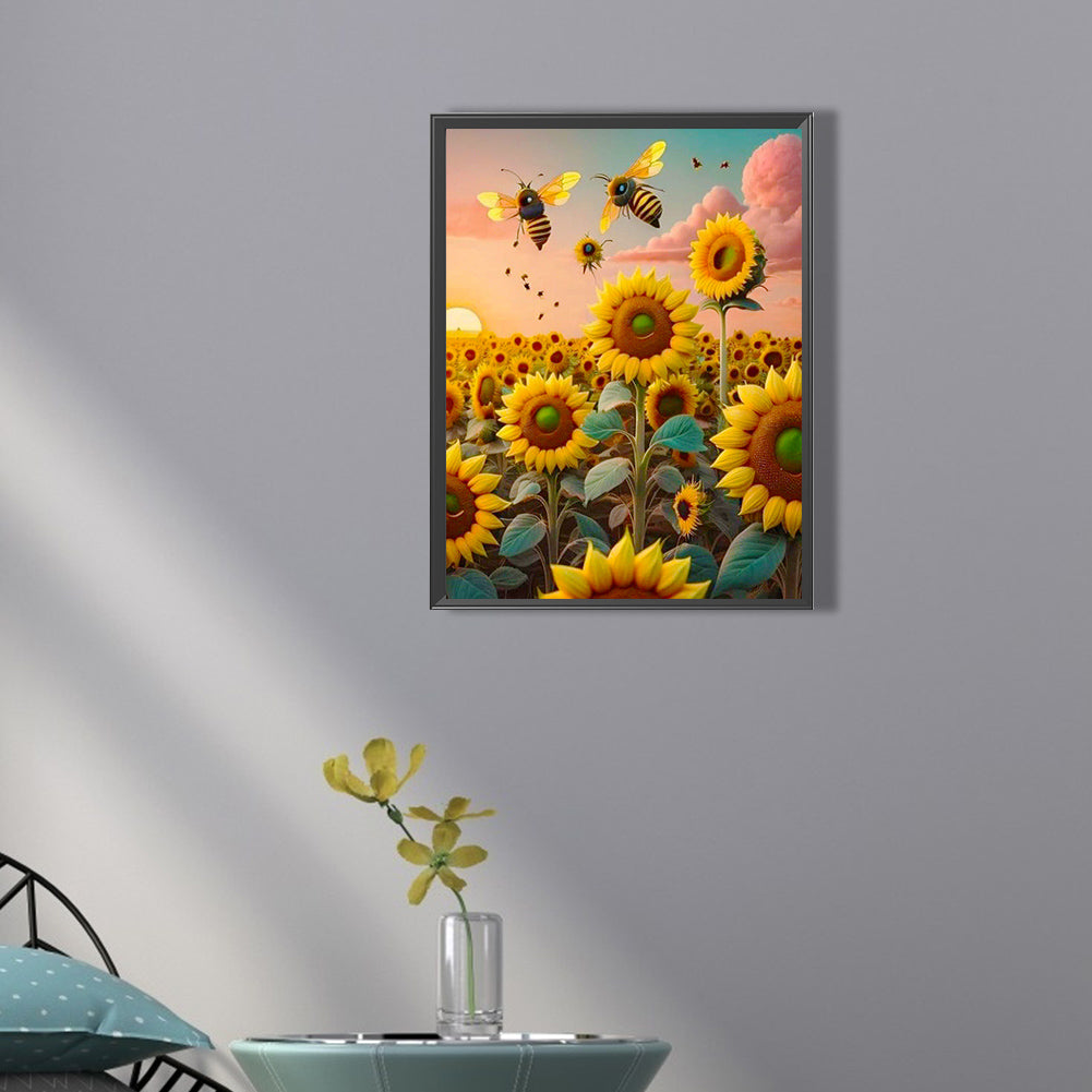 Sunflower - Full Square Drill Diamond Painting 30*40CM