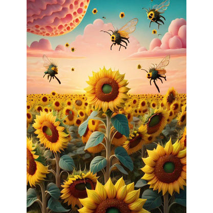 Sunflower - Full Square Drill Diamond Painting 30*40CM