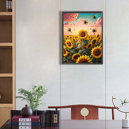 Sunflower - Full Square Drill Diamond Painting 30*40CM