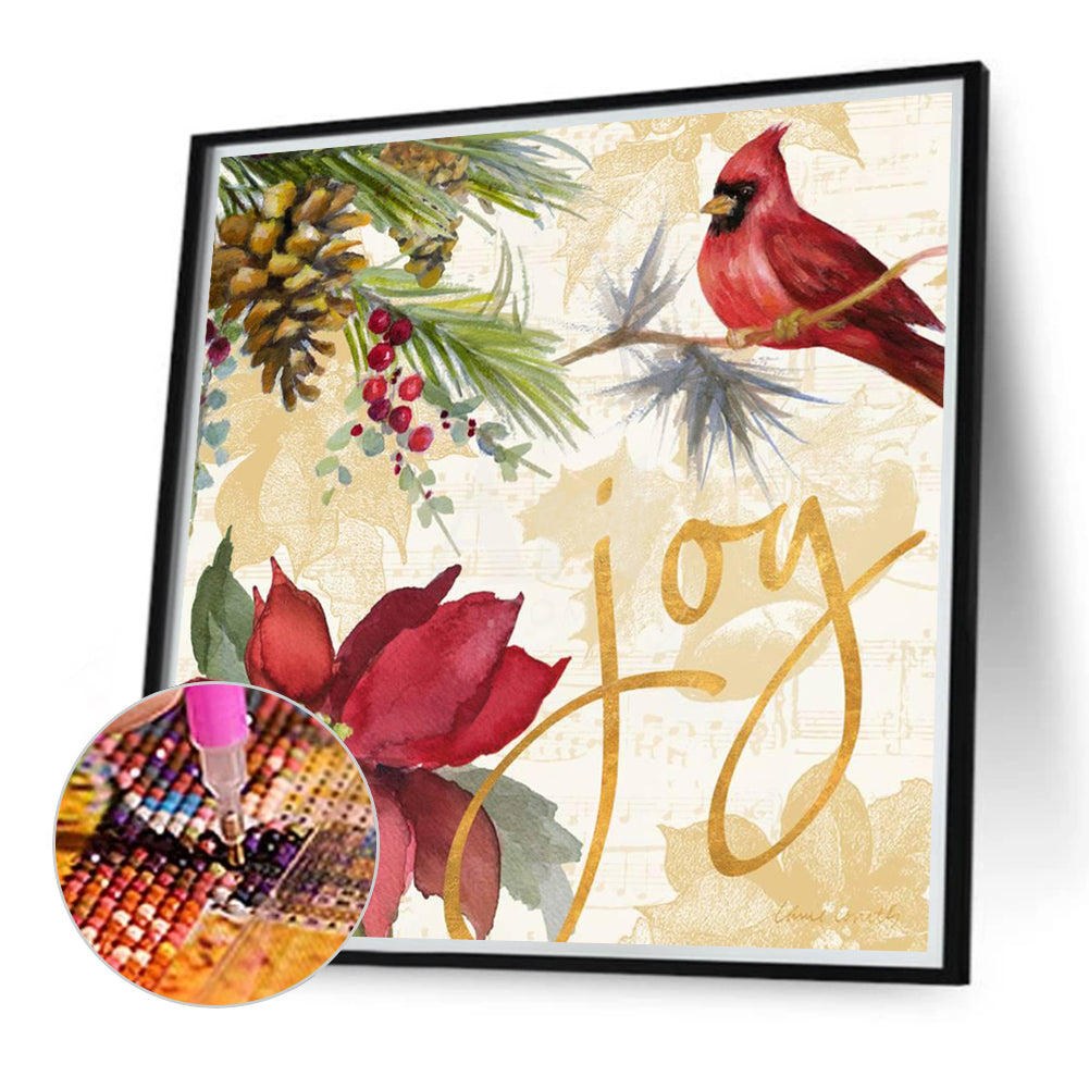 Christmas Words¡¤Joy - Full Round Drill Diamond Painting 40*40CM