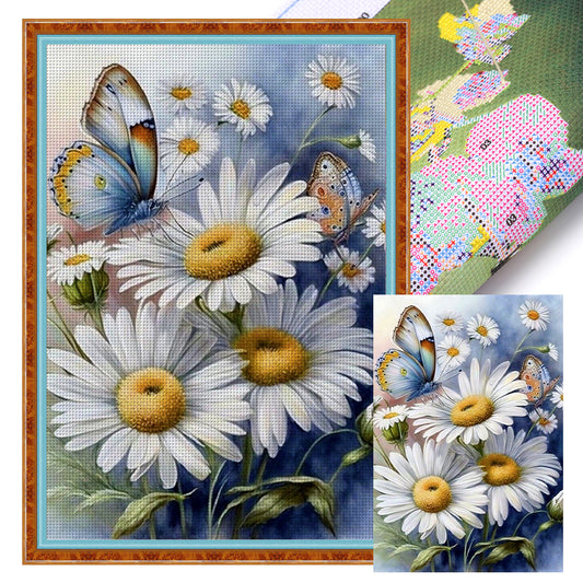 Butterfly And Daisy - 11CT Stamped Cross Stitch 40*60CM