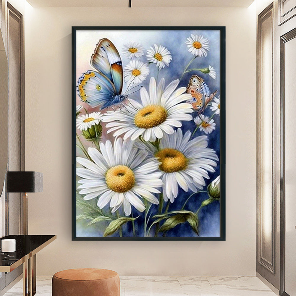 Butterfly And Daisy - 11CT Stamped Cross Stitch 40*60CM