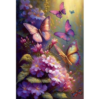 Butterflies And Flowers - 11CT Stamped Cross Stitch 40*60CM