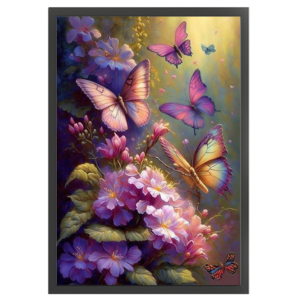 Butterflies And Flowers - 11CT Stamped Cross Stitch 40*60CM