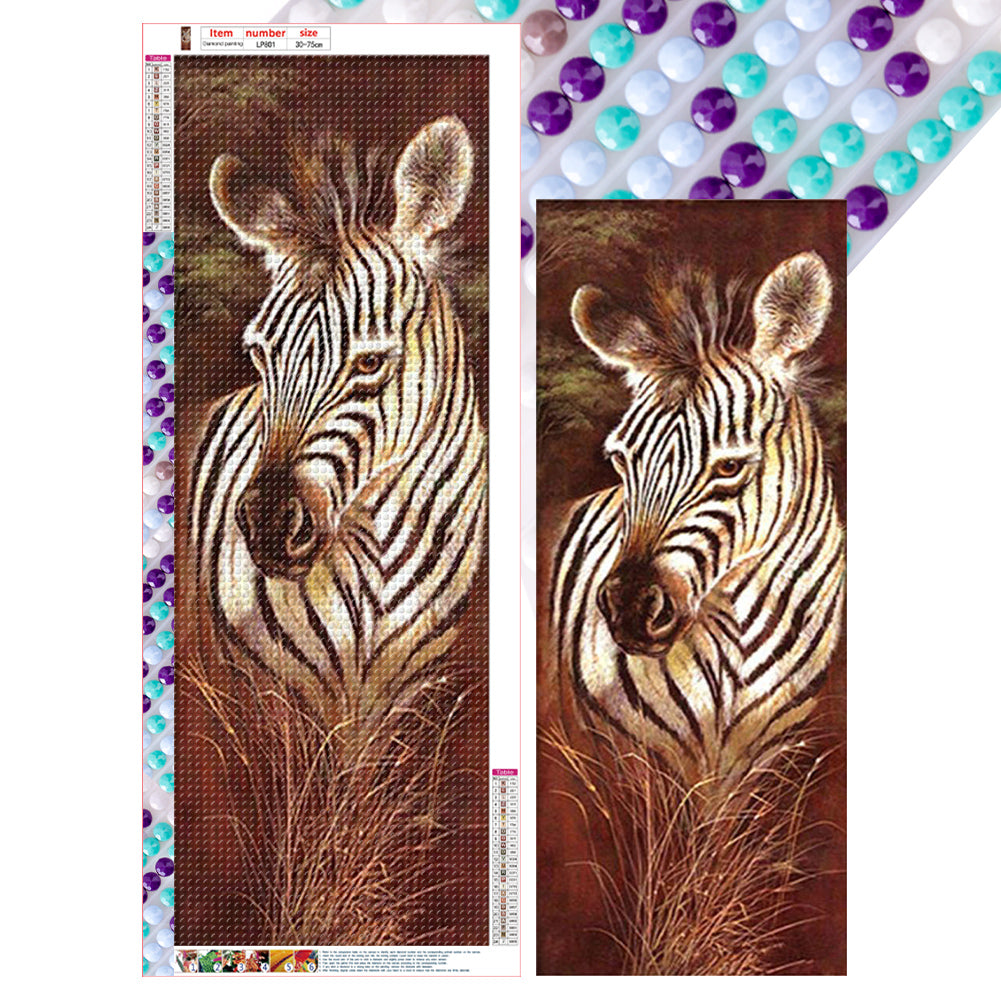 Zebra - Full Round Drill Diamond Painting 30*75CM