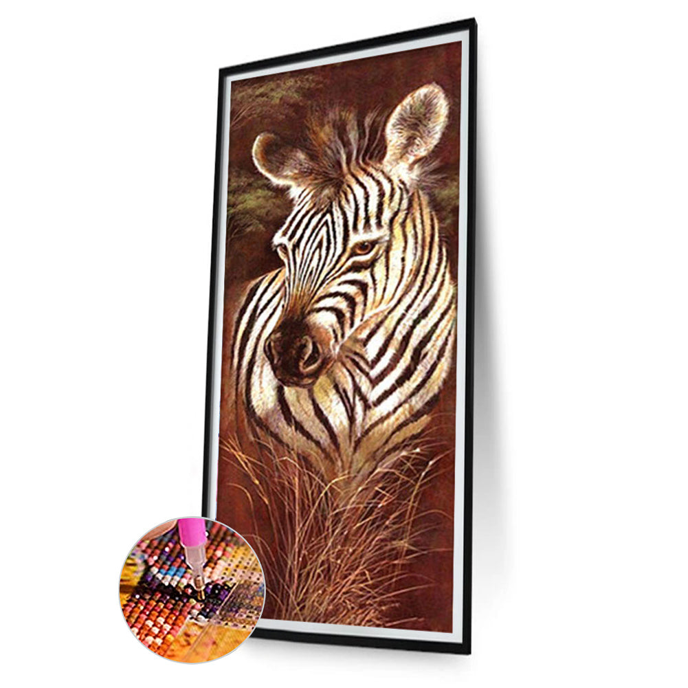 Zebra - Full Round Drill Diamond Painting 30*75CM