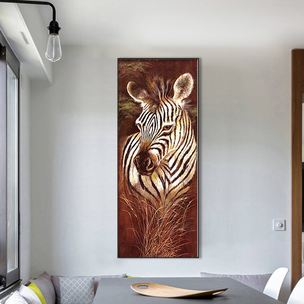 Zebra - Full Round Drill Diamond Painting 30*75CM