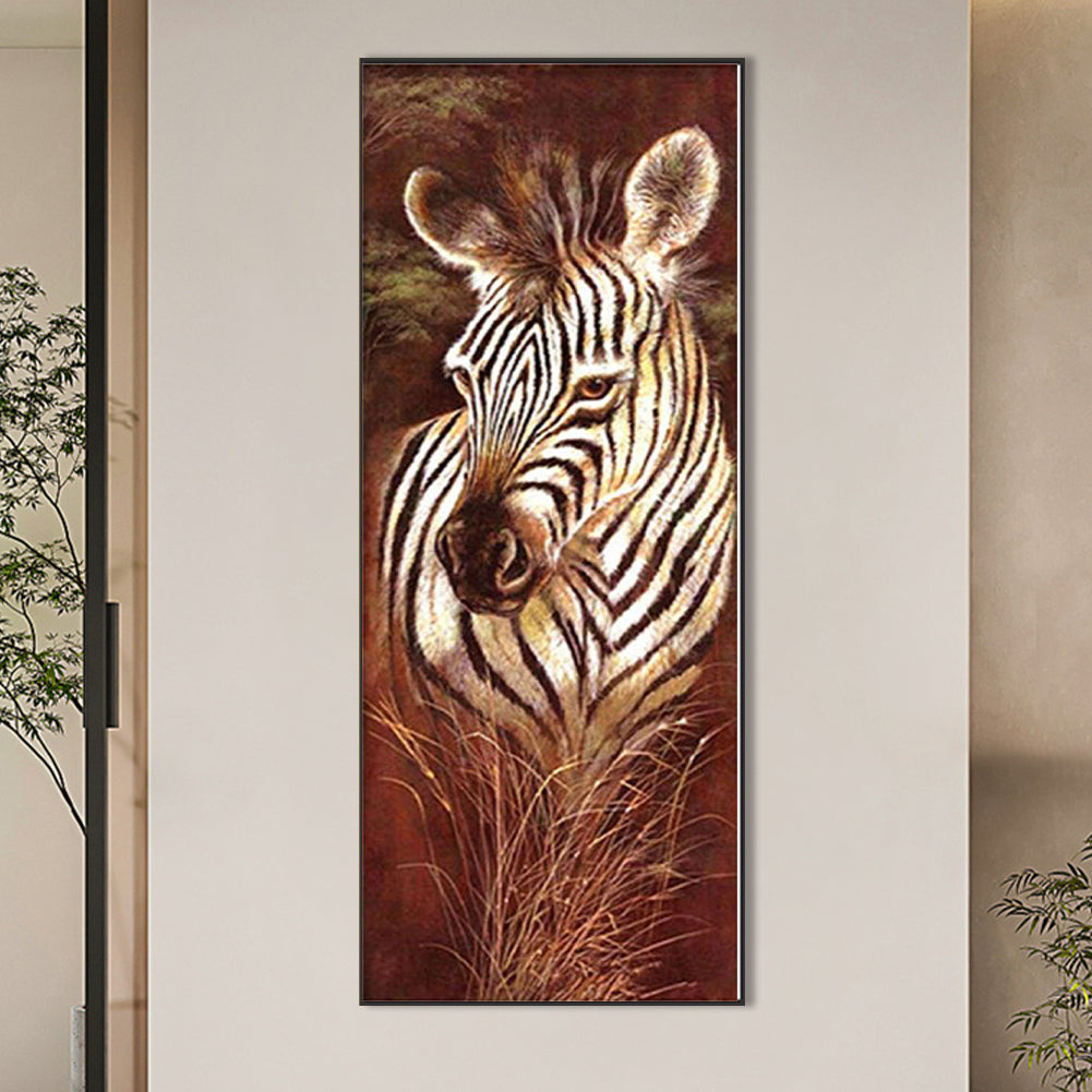 Zebra - Full Round Drill Diamond Painting 30*75CM