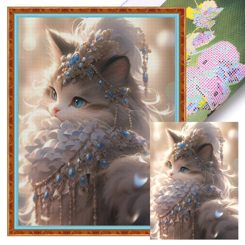 Cat - 11CT Stamped Cross Stitch 40*56CM