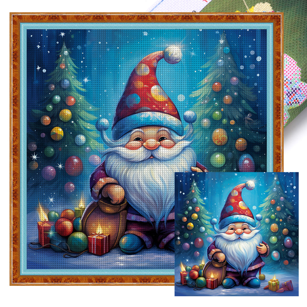 Christmas Gnome - 11CT Stamped Cross Stitch 50*50CM