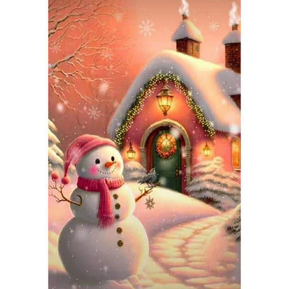 Snowman - Full Round Drill Diamond Painting 40*60CM