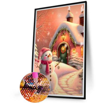 Snowman - Full Round Drill Diamond Painting 40*60CM