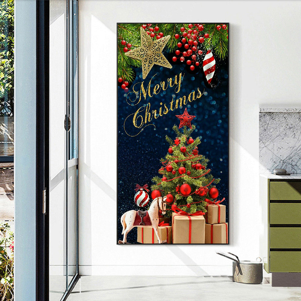 Christmas Tree - Full Round Drill Diamond Painting 40*70CM