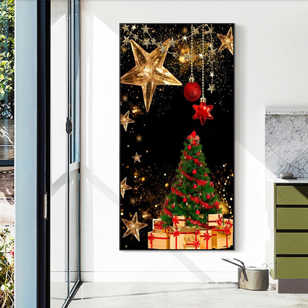 Christmas Tree - Full Round Drill Diamond Painting 40*70CM