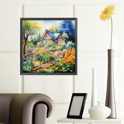 Garden House - Full Round Drill Diamond Painting 40*40CM