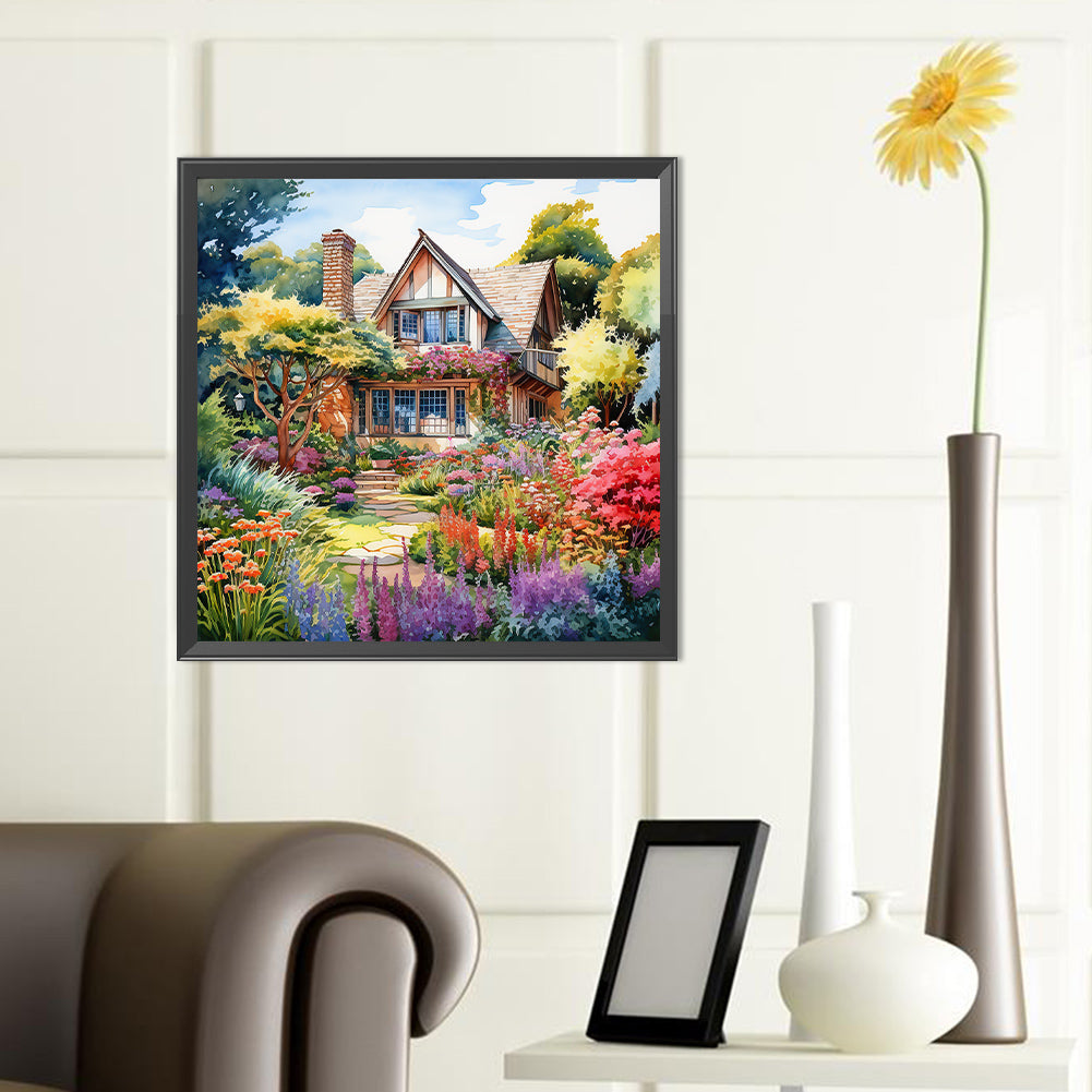 Garden House - Full Round Drill Diamond Painting 40*40CM