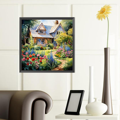 Garden House - Full Round Drill Diamond Painting 40*40CM